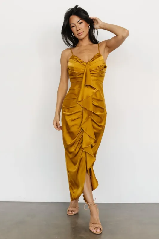 Thessaly Maxi Dress | Brushed Gold sold by Baltic Born