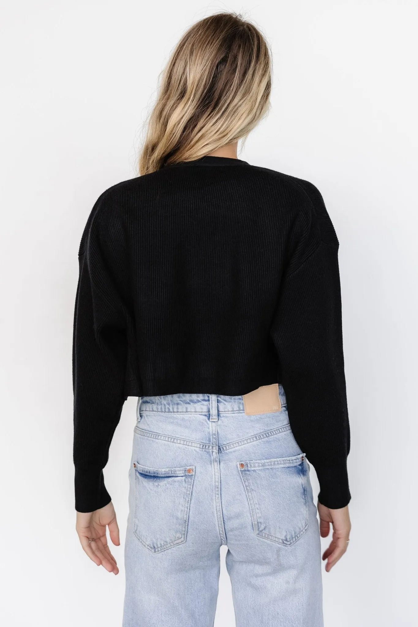 Cecil Open Cardigan | Black sold by Baltic Born product image thumbnail 4