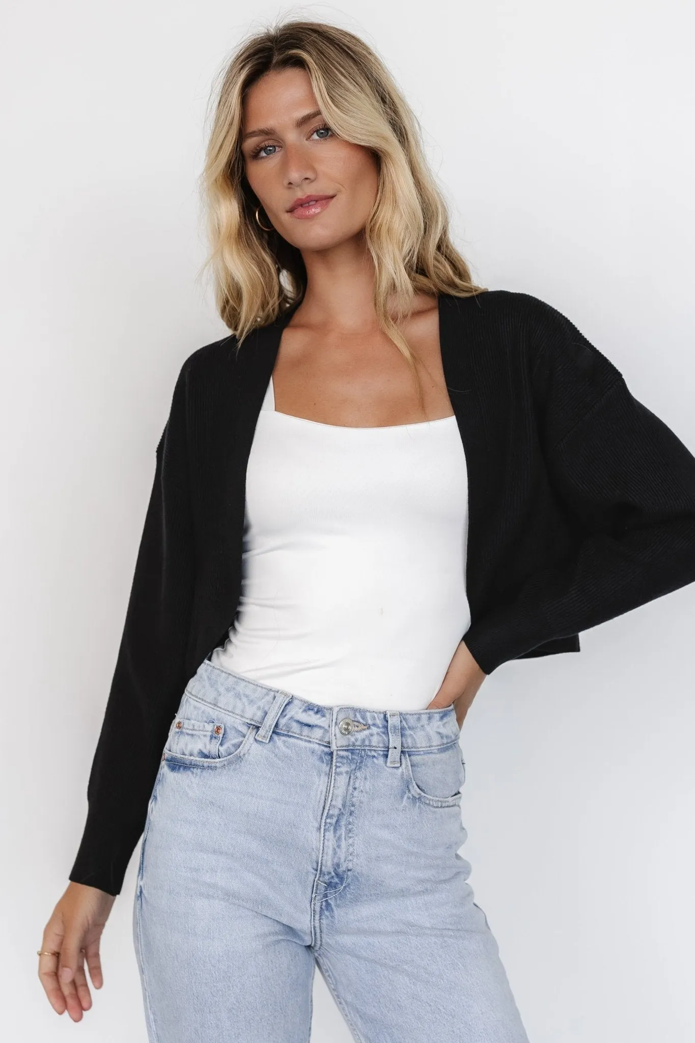 Cecil Open Cardigan | Black sold by Baltic Born product image thumbnail 5