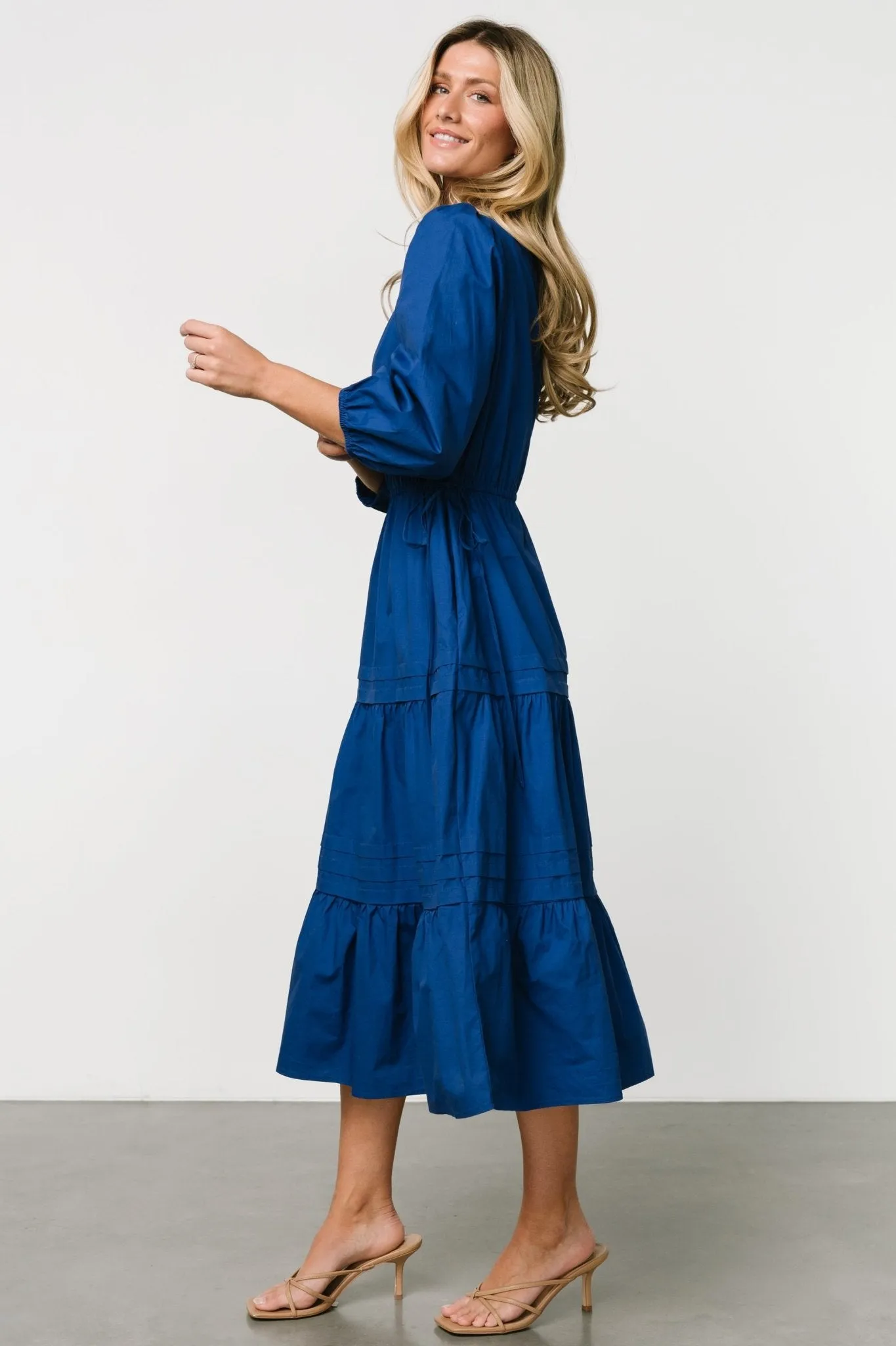 Santa Fe Poplin Midi Dress | Cobalt sold by Baltic Born product image thumbnail 3
