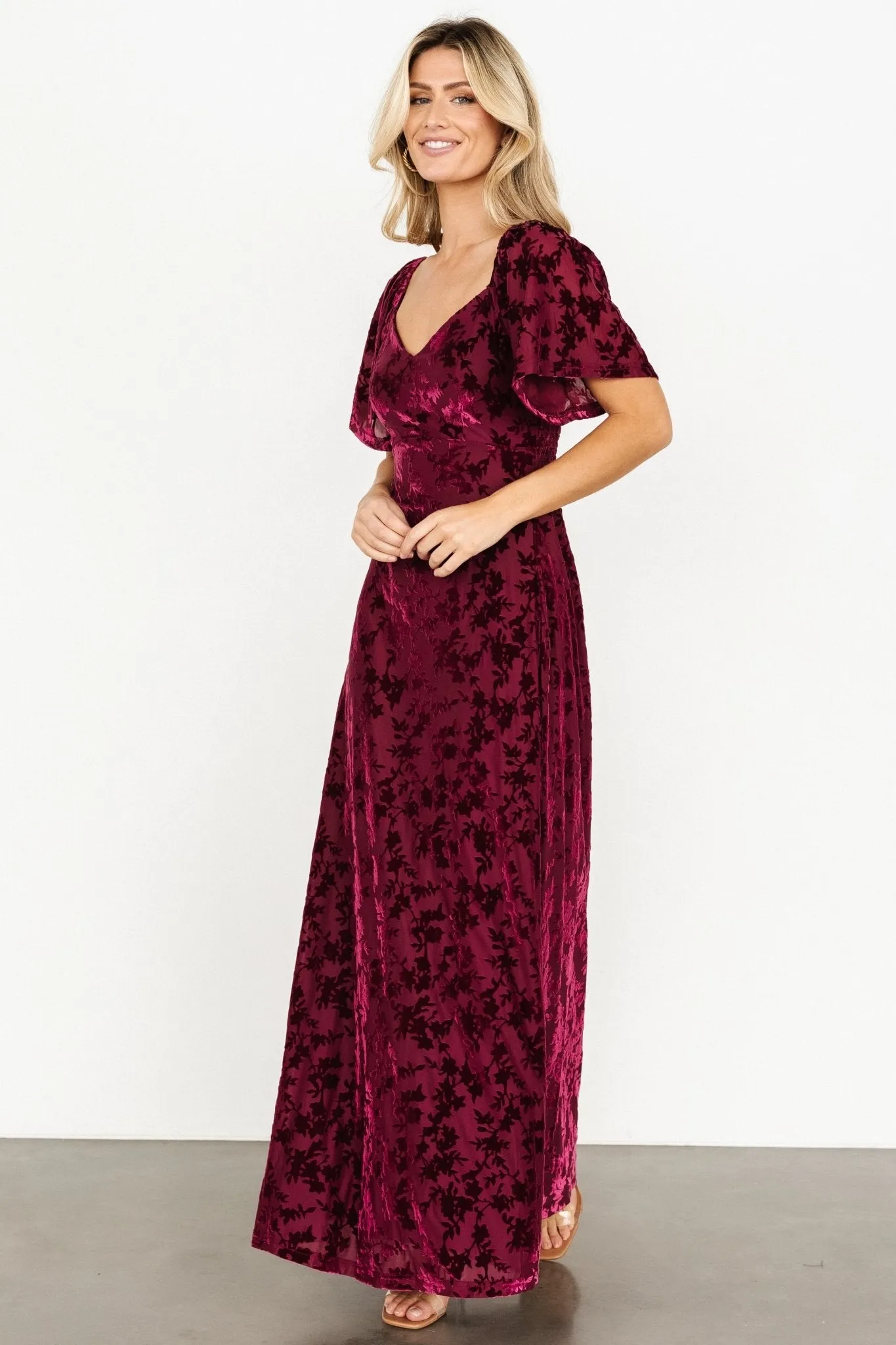 Everley Velvet Maxi Dress | Mulberry sold by Baltic Born