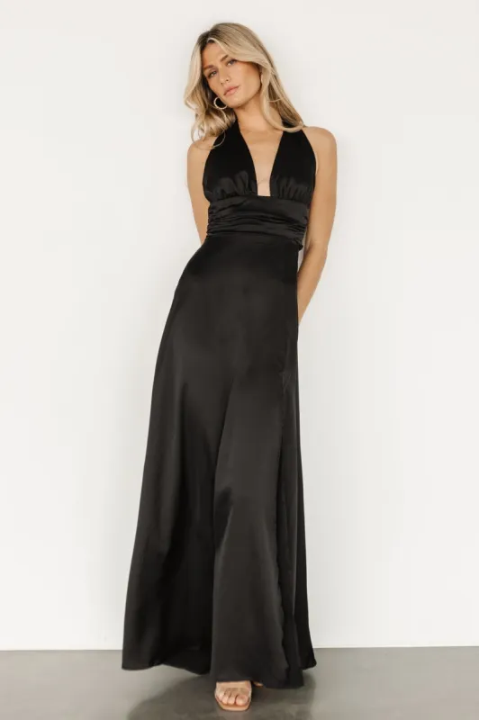 Cosmopolitan Halter Maxi Dress | Black sold by Baltic Born