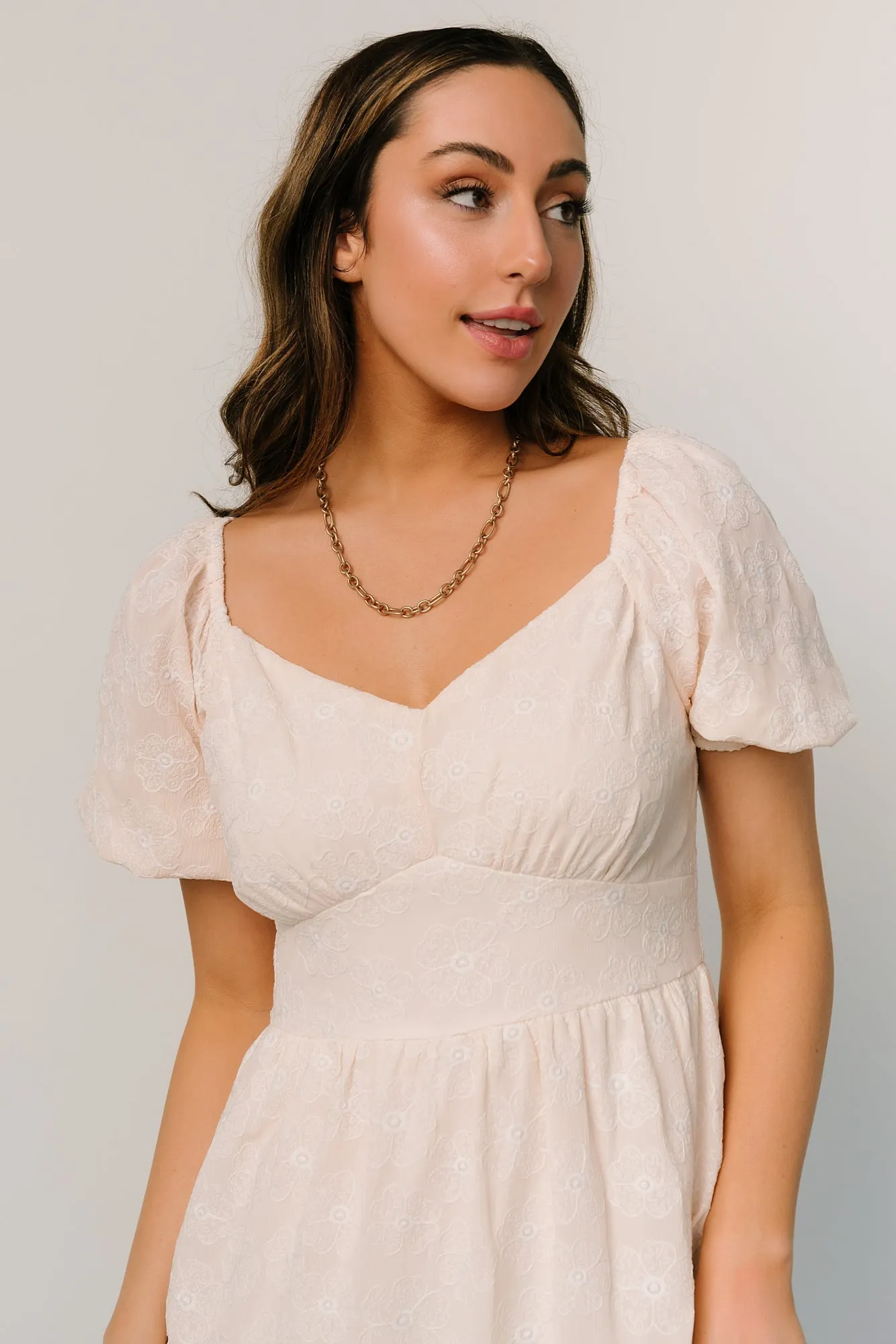 Mildred Embroidered Midi Dress | Vintage Cream sold by Baltic Born product image thumbnail 2