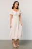 Mildred Embroidered Midi Dress | Vintage Cream sold by Baltic Born