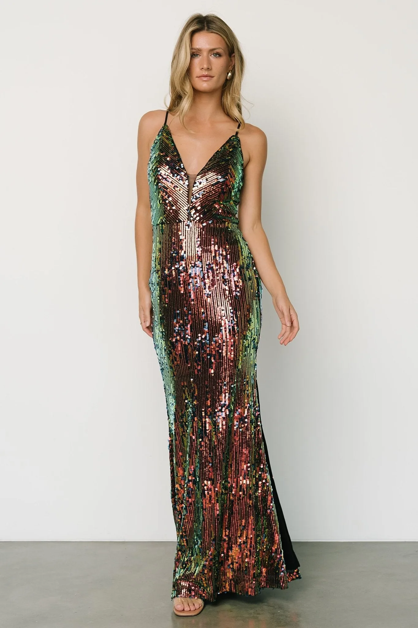 Nyah Sequin Gown | Black sold by Baltic Born