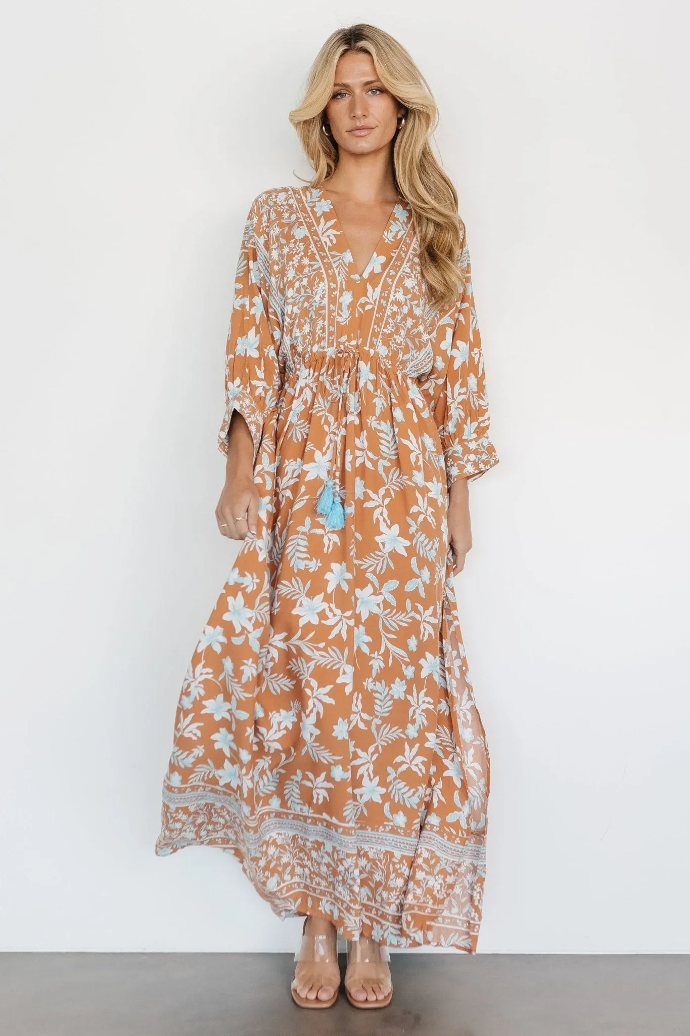 Laken Maxi Dress | Camel Multi sold by Baltic Born