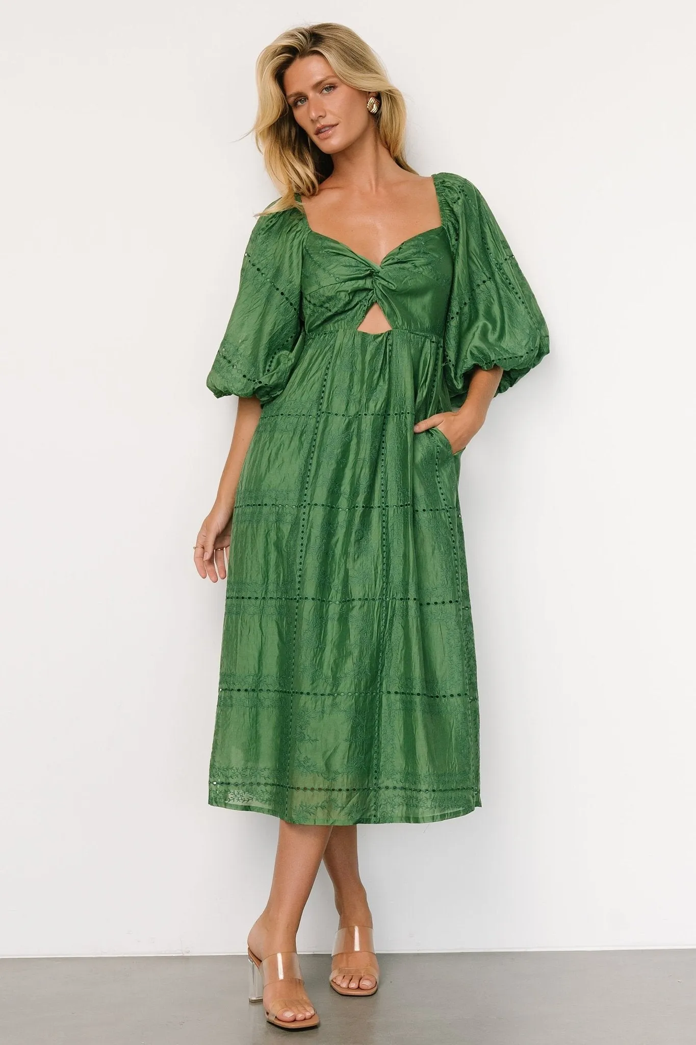Brynn Midi Dress | Green sold by Baltic Born