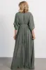 Kia Kimono Maxi Dress | Dark Sage sold by Baltic Born