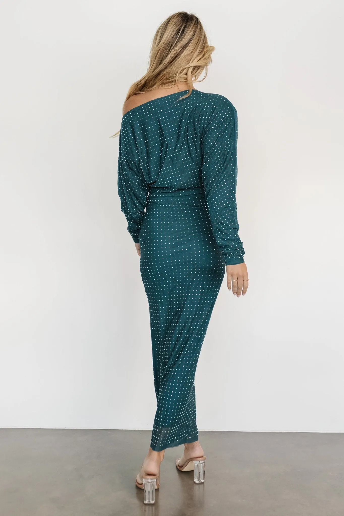 Charlize Rhinestone Maxi Dress | Peacock sold by Baltic Born product image thumbnail 4