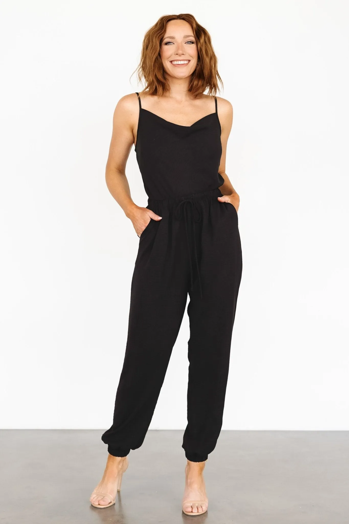 Monterey Tank Jumpsuit | Black sold by Baltic Born