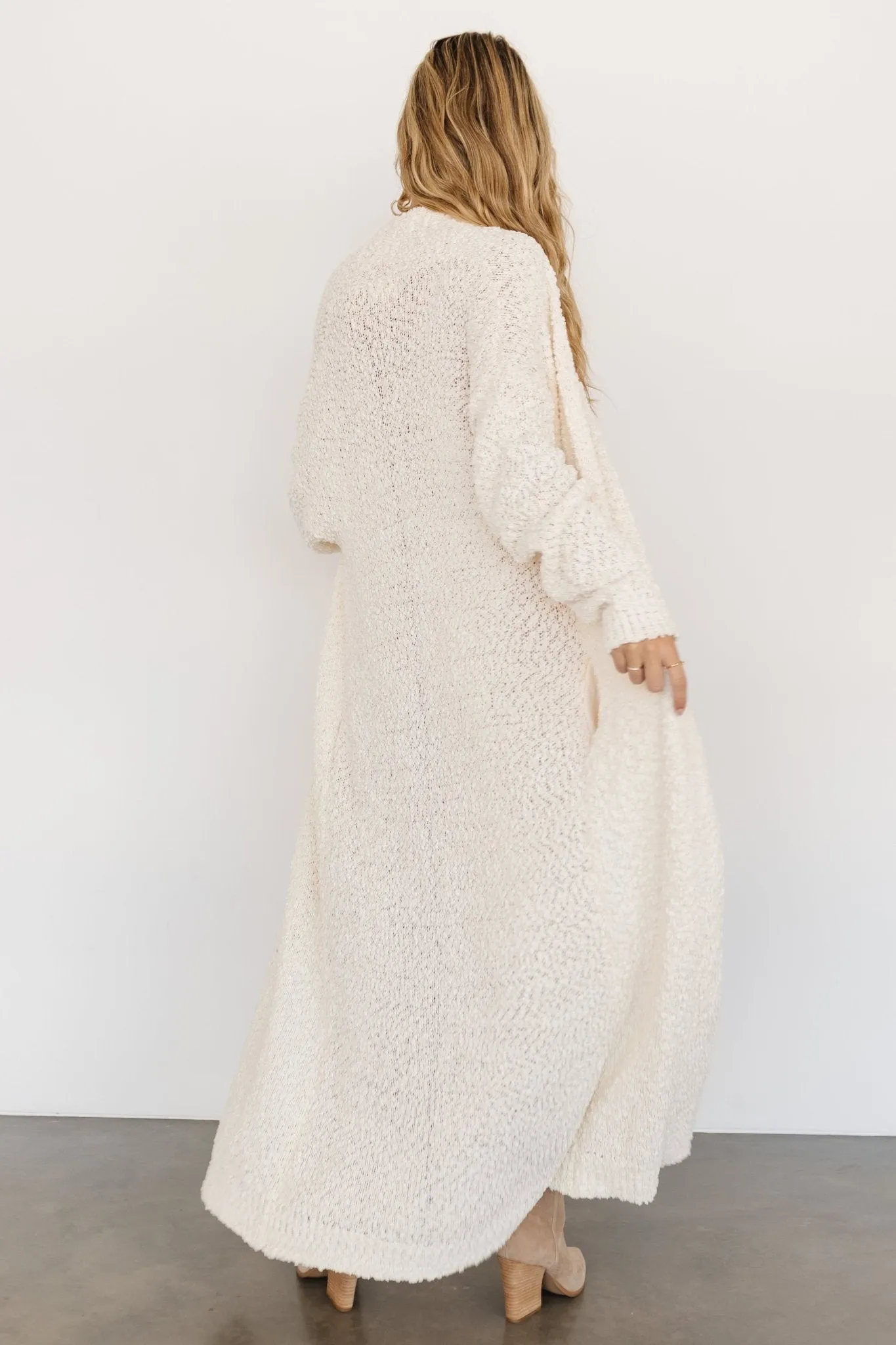 Zonda Long Cardigan | Cream sold by Baltic Born product image thumbnail 5