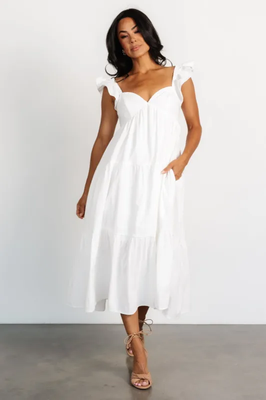 Aria Back Tie Dress | Off White sold by Baltic Born