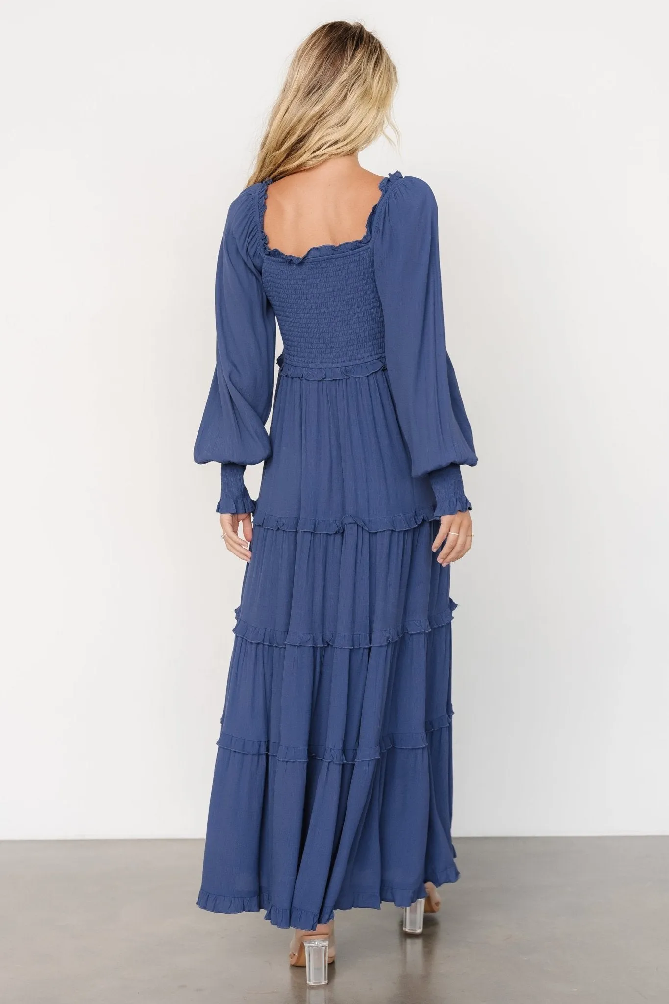 Lana Smocked Maxi Dress | Blue sold by Baltic Born product image thumbnail 5