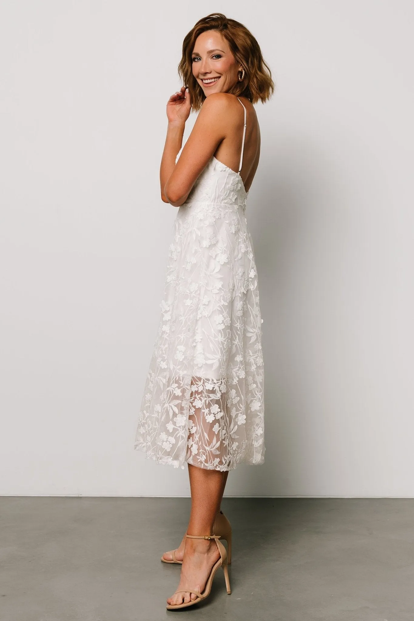 Larissa Midi Dress | Off White sold by Baltic Born product image thumbnail 3