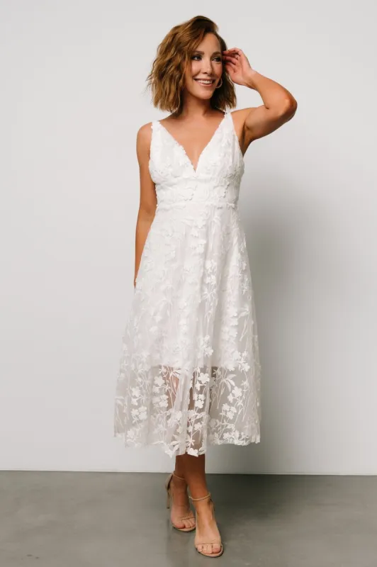 Larissa Midi Dress | Off White sold by Baltic Born
