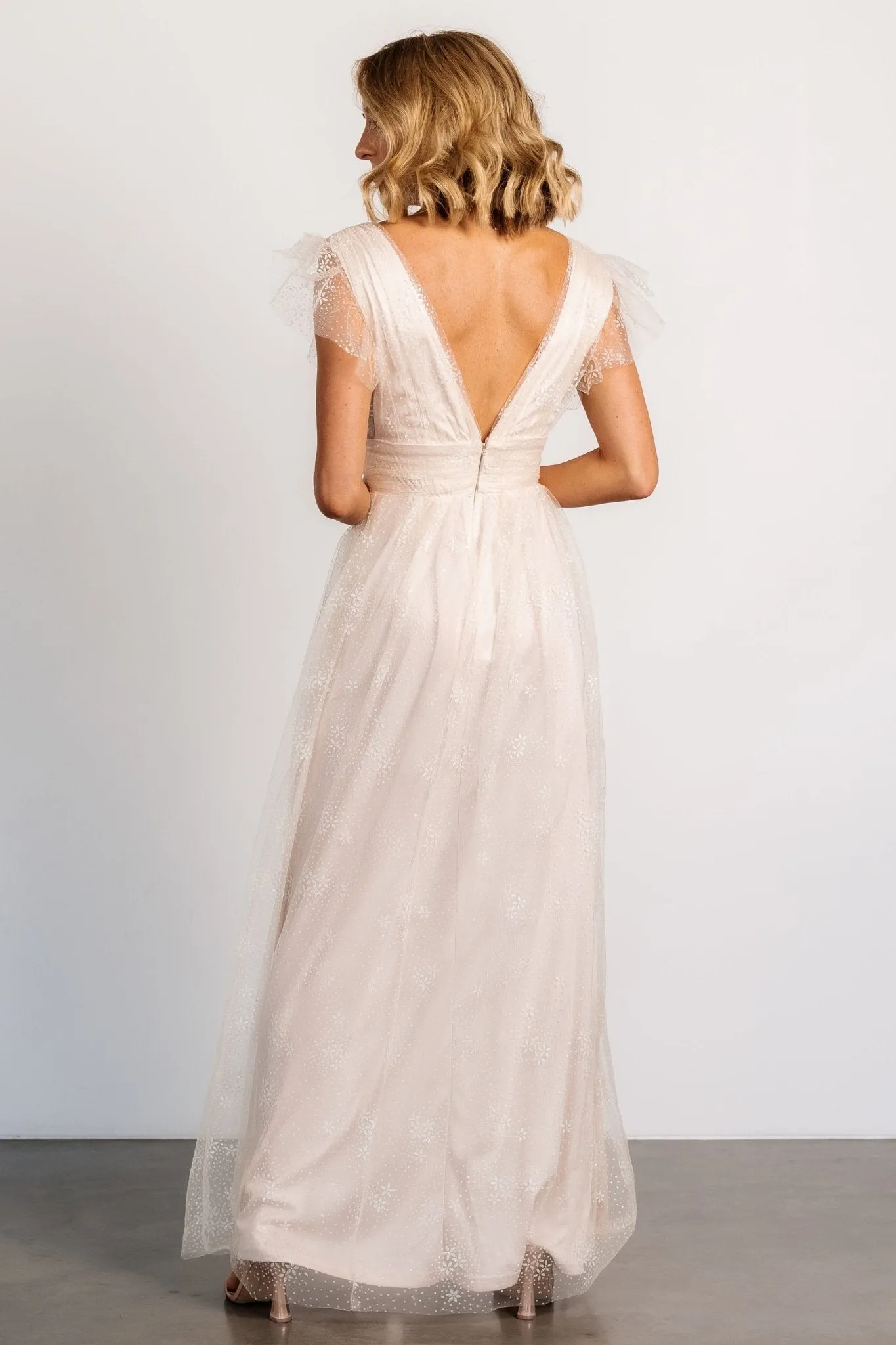 Adalyn Shimmer Maxi Dress | Champagne sold by Baltic Born product image thumbnail 5