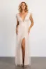 Adalyn Shimmer Maxi Dress | Champagne sold by Baltic Born