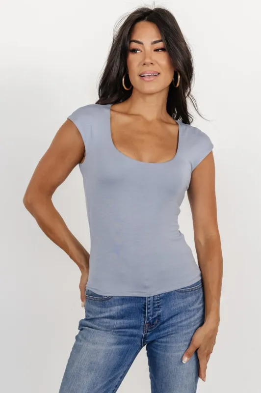 Ace Basic Top | Light Blue sold by Baltic Born