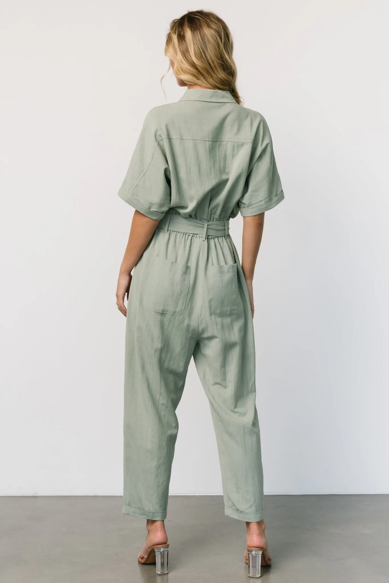 Dallas Button Up Jumpsuit | Sage sold by Baltic Born product image thumbnail 5