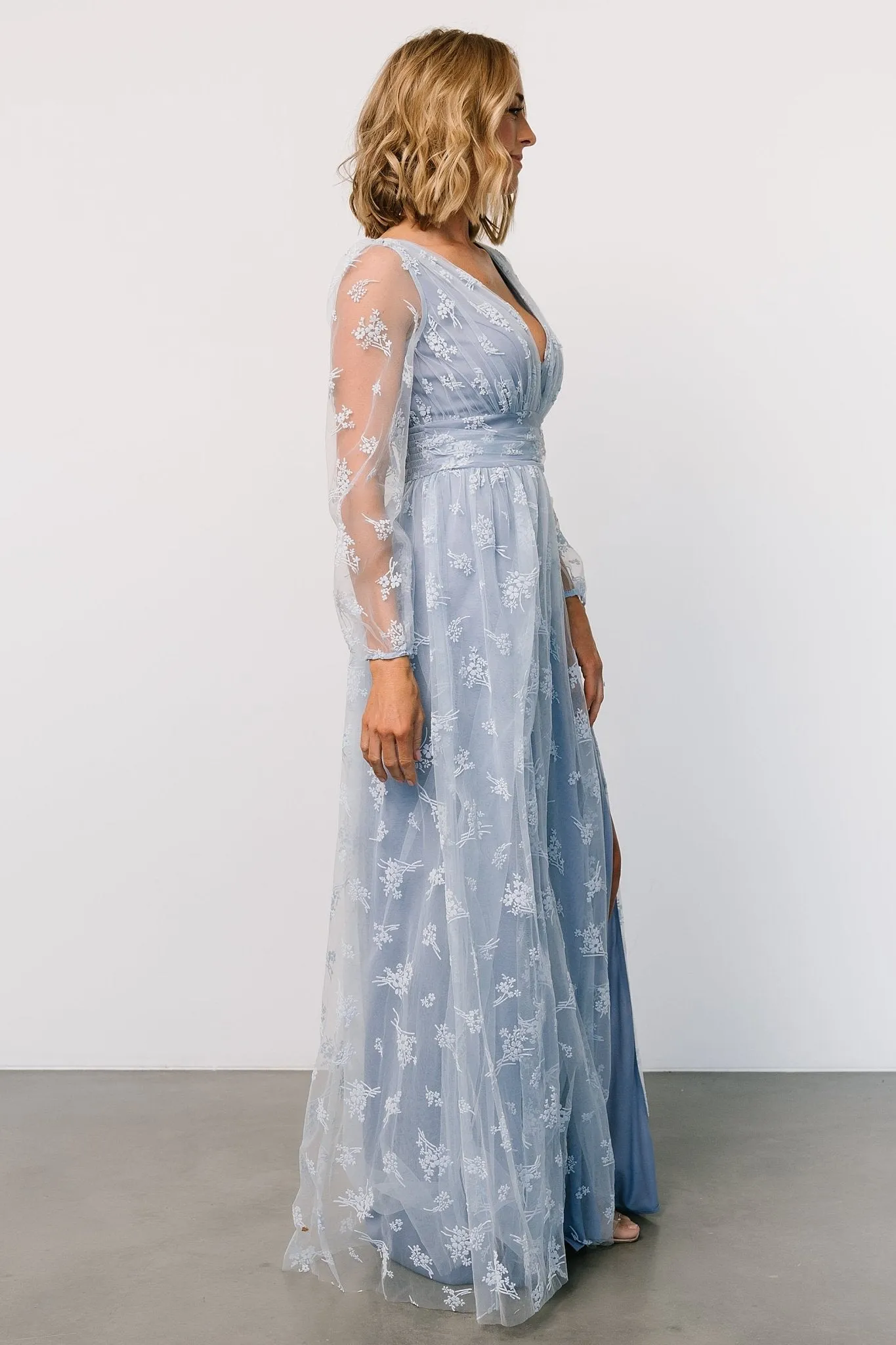 Isabelle Tulle Maxi Dress | Light Blue sold by Baltic Born product image thumbnail 4