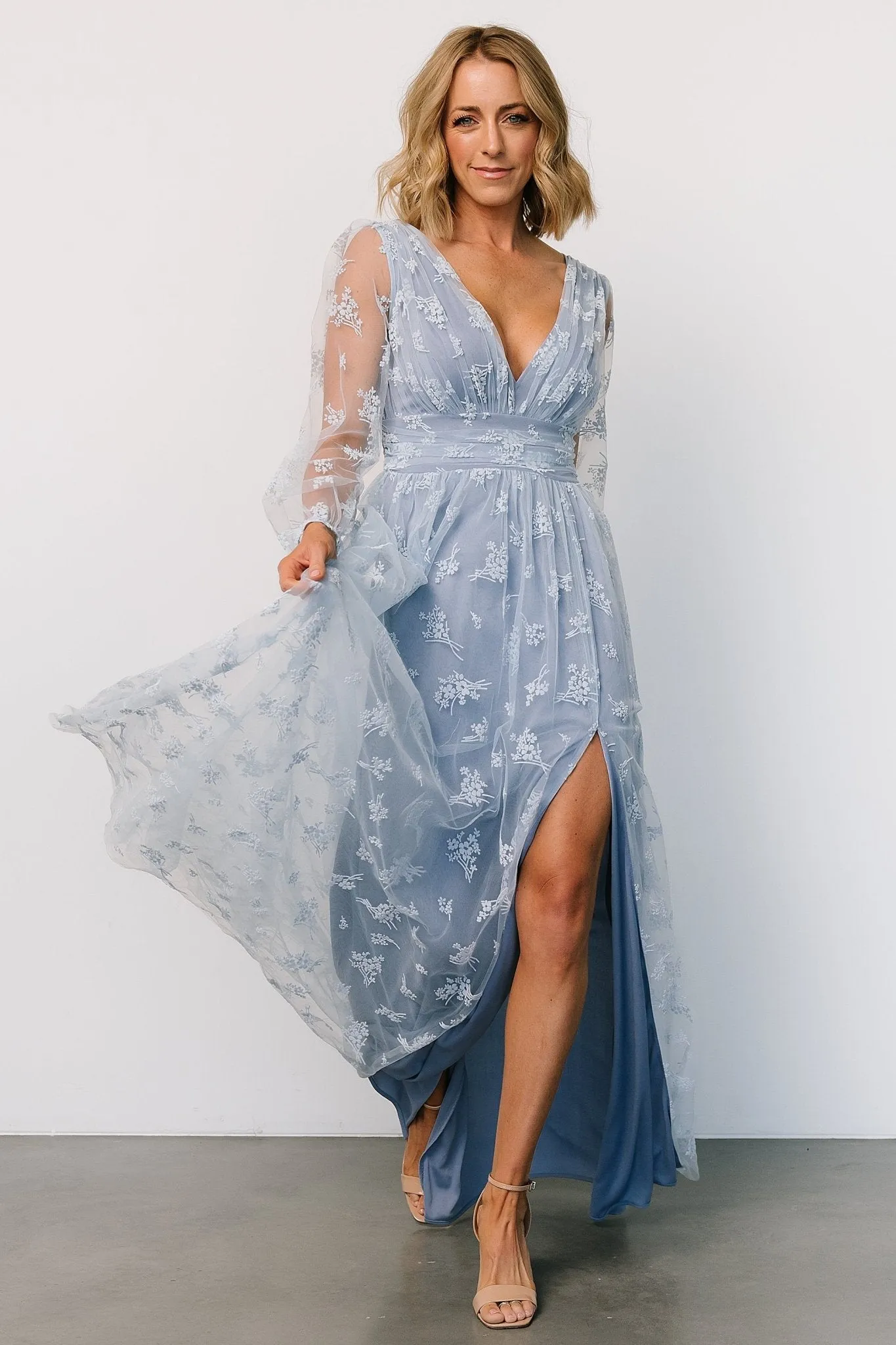 Isabelle Tulle Maxi Dress | Light Blue sold by Baltic Born product image thumbnail 5