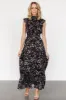 Kearny Ruffle Maxi Dress | Midnight + Gold Multi sold by Baltic Born