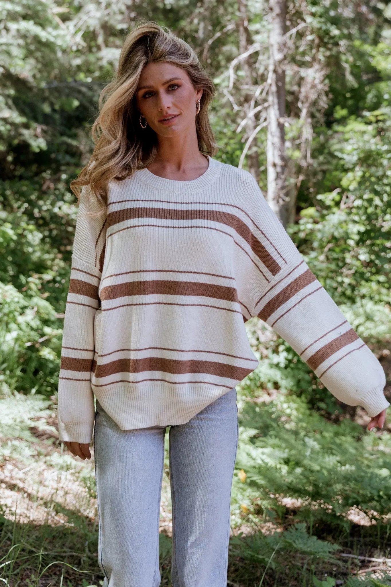 Charlie Striped Sweater | Taupe sold by Baltic Born product image thumbnail 5