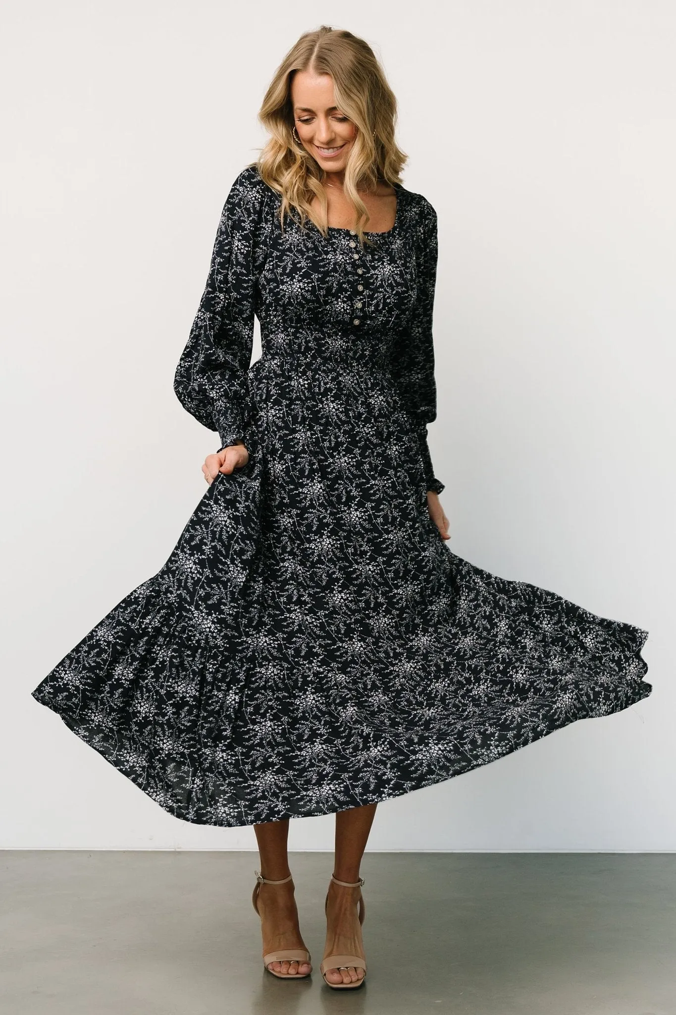 Dakota Maxi Dress | Navy Print sold by Baltic Born product image thumbnail 5