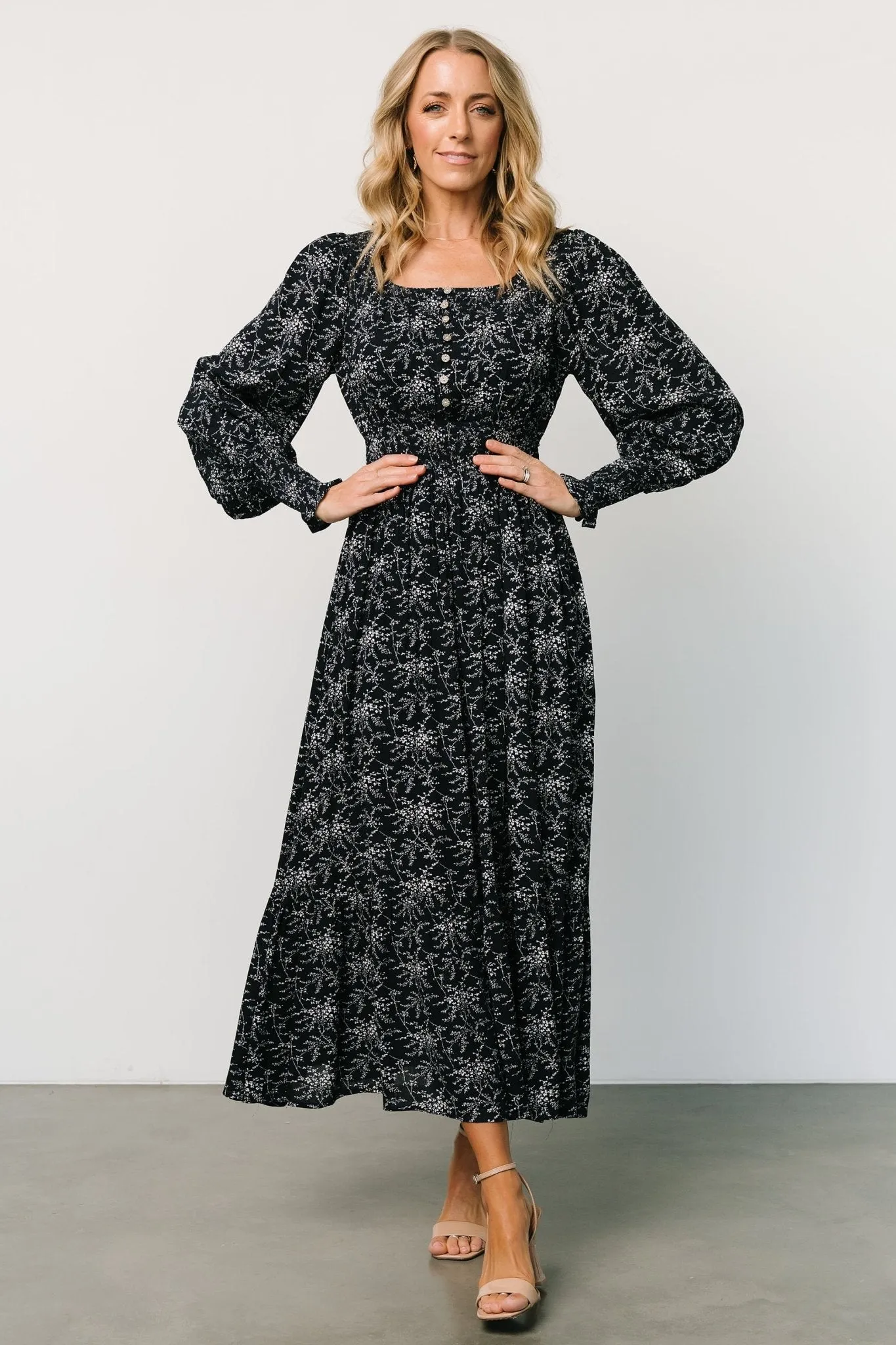 Dakota Maxi Dress | Navy Print sold by Baltic Born