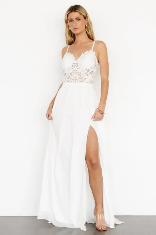 Samantha Lace Top Gown | Off White sold by Baltic Born