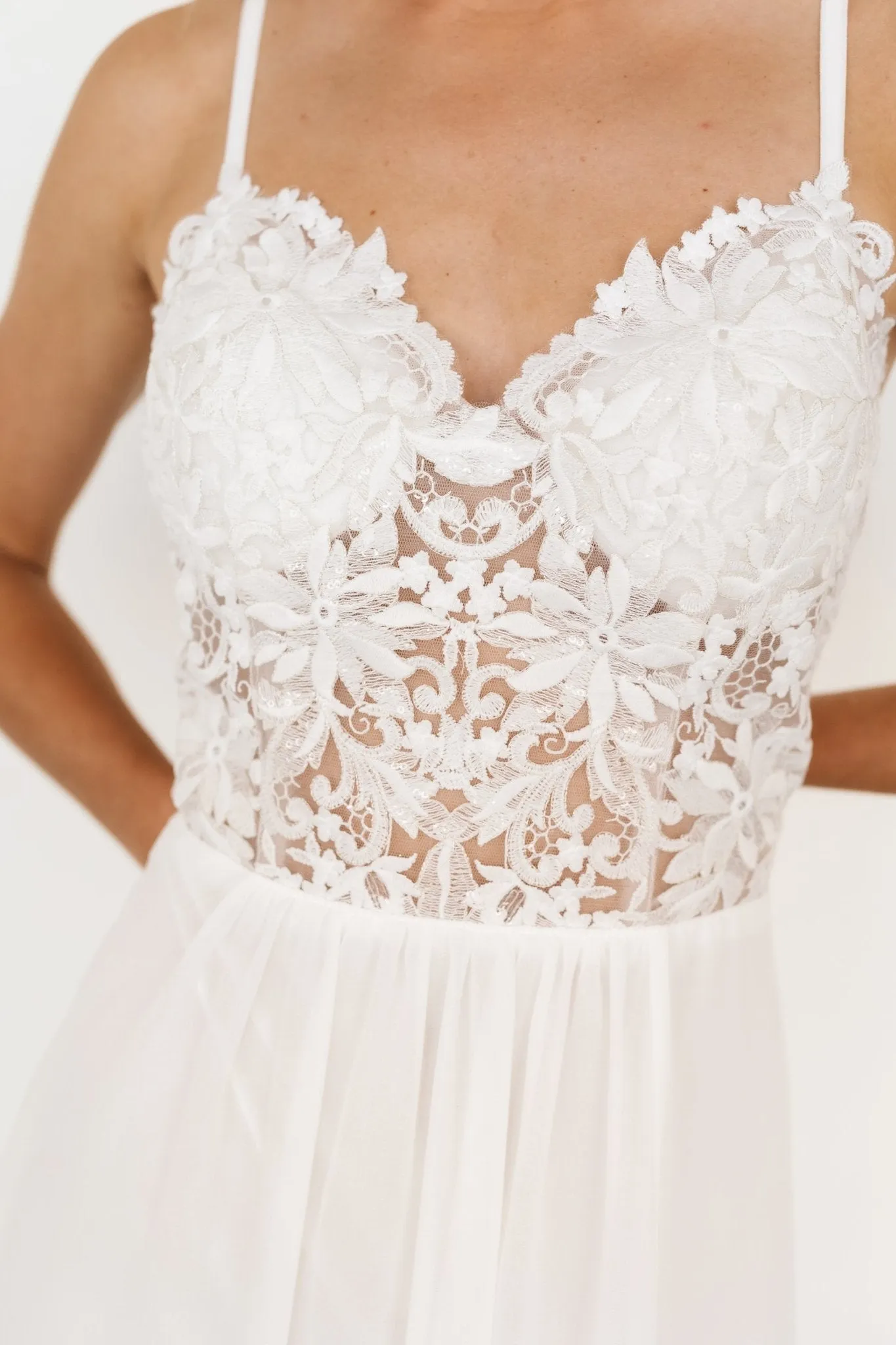 Samantha Lace Top Gown | Off White sold by Baltic Born product image thumbnail 2