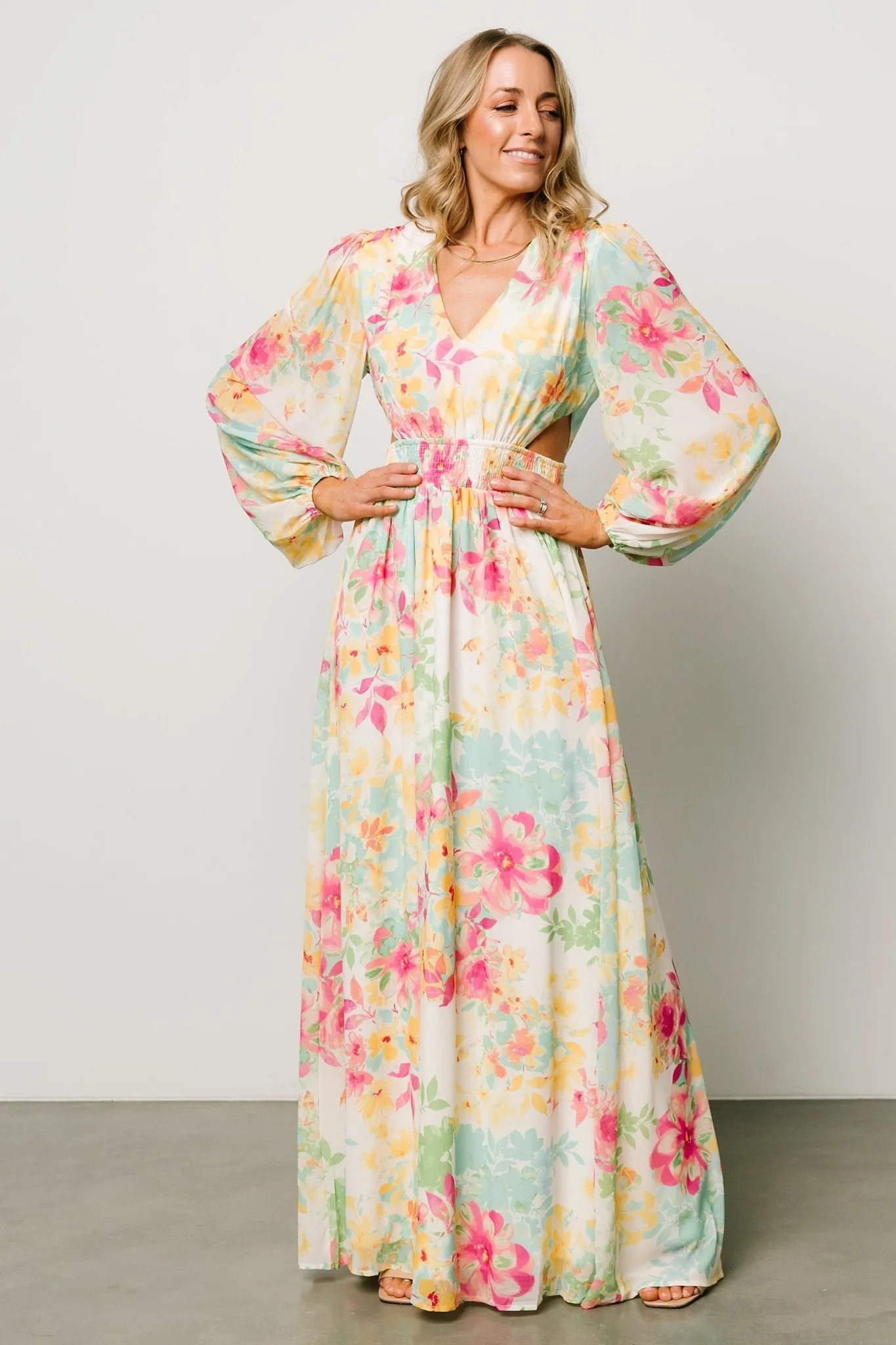 Lancaster Maxi Dress | Ivory Multi Floral sold by Baltic Born product image thumbnail 2