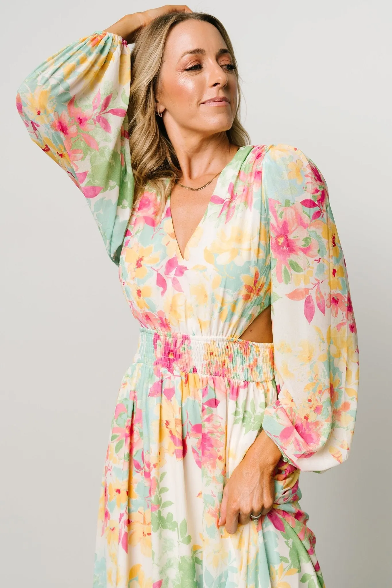 Lancaster Maxi Dress | Ivory Multi Floral sold by Baltic Born product image thumbnail 4