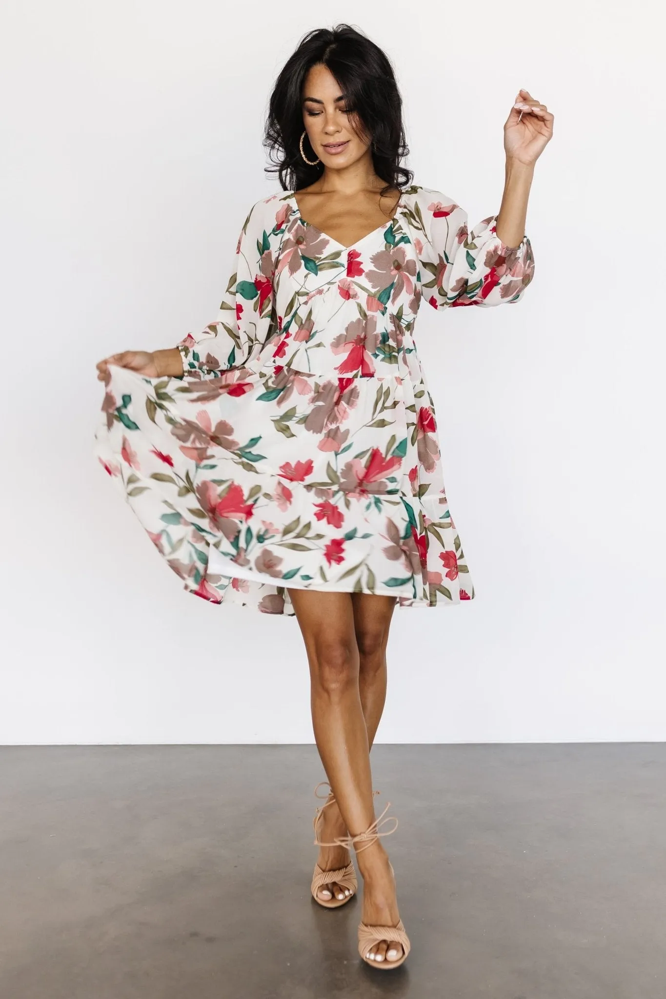 Shelley Short Dress | Ivory Floral sold by Baltic Born product image thumbnail 5