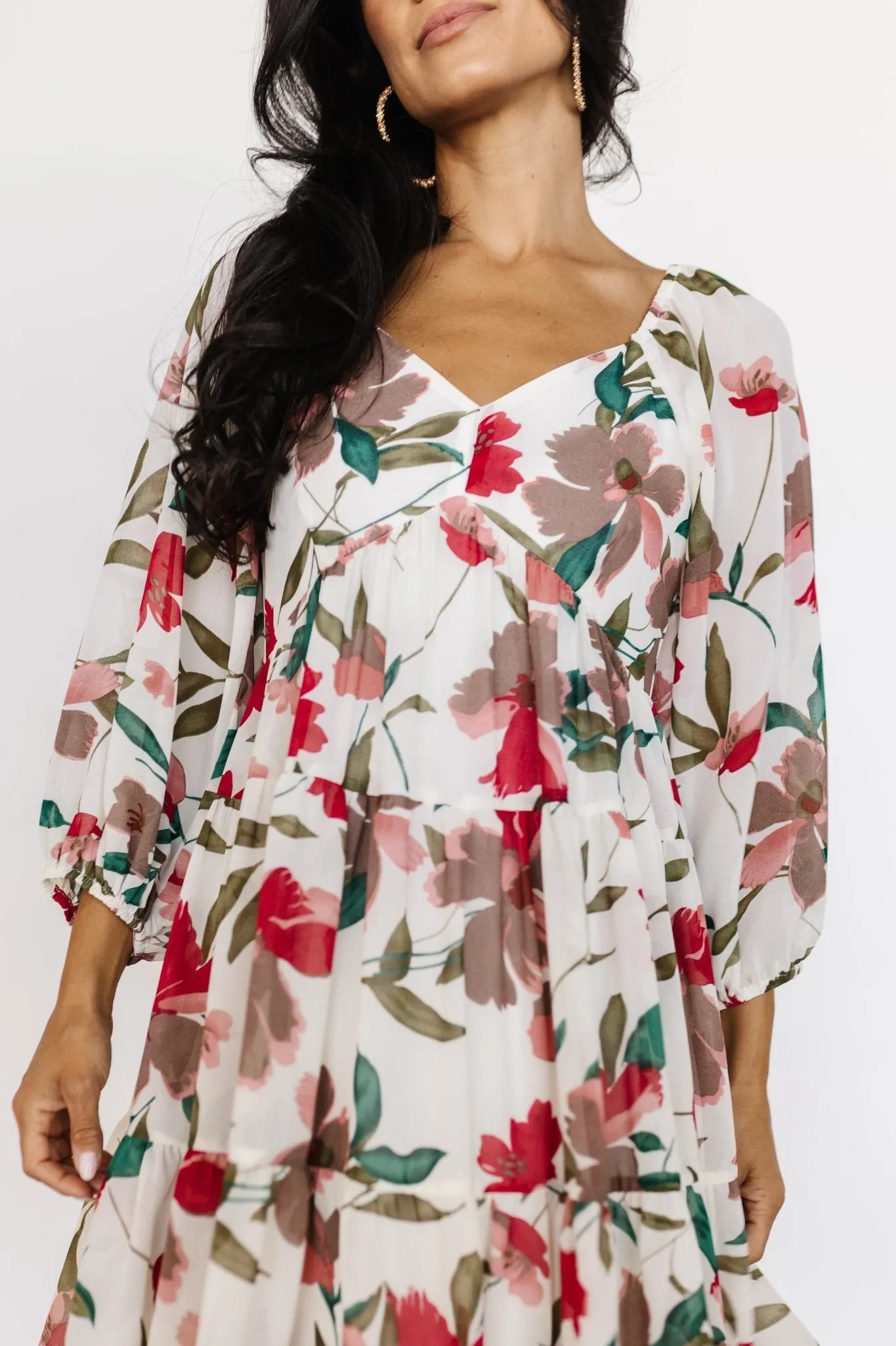 Shelley Short Dress | Ivory Floral sold by Baltic Born product image thumbnail 2