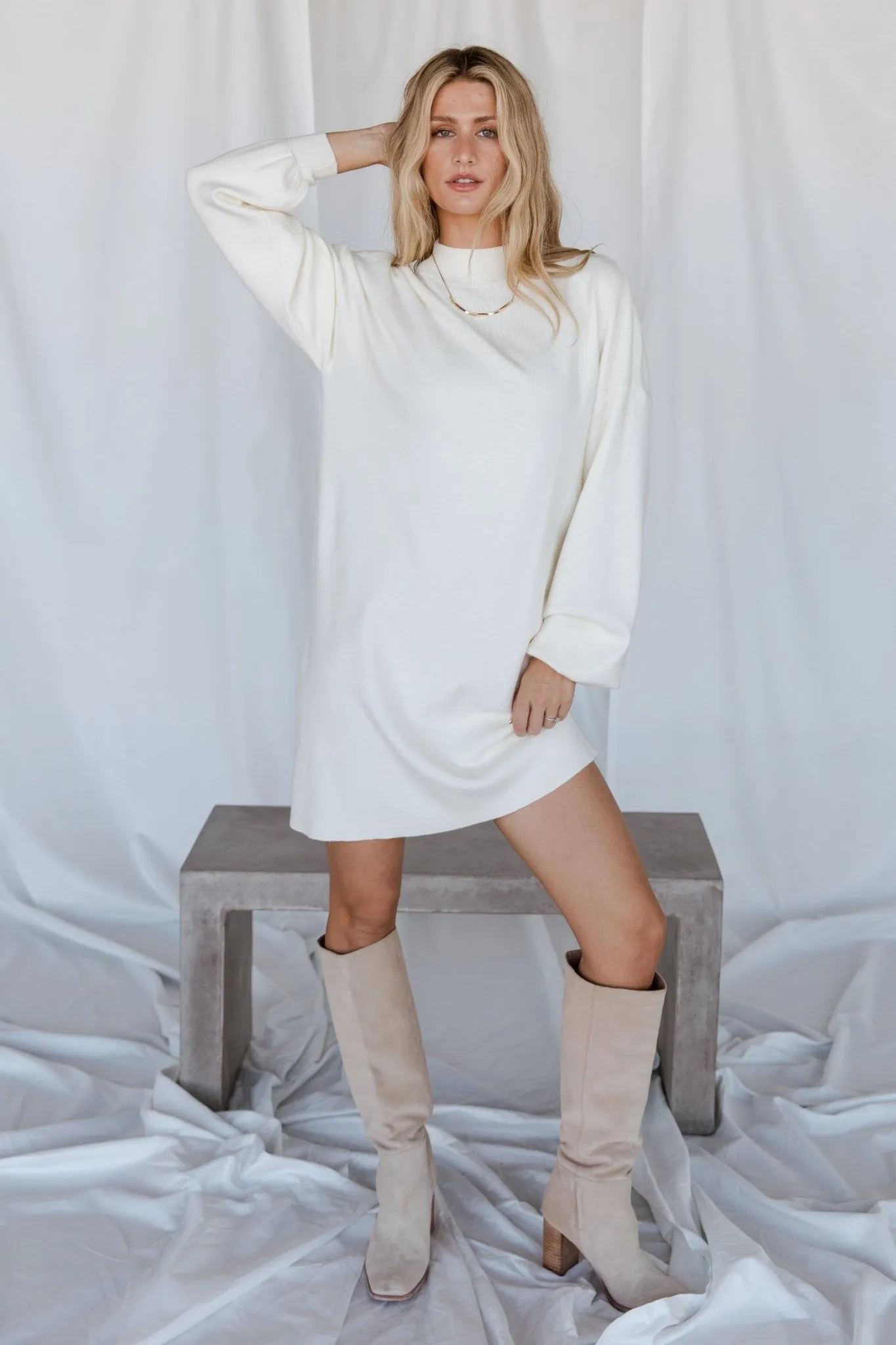 Jennings Sweater Dress | Ivory sold by Baltic Born