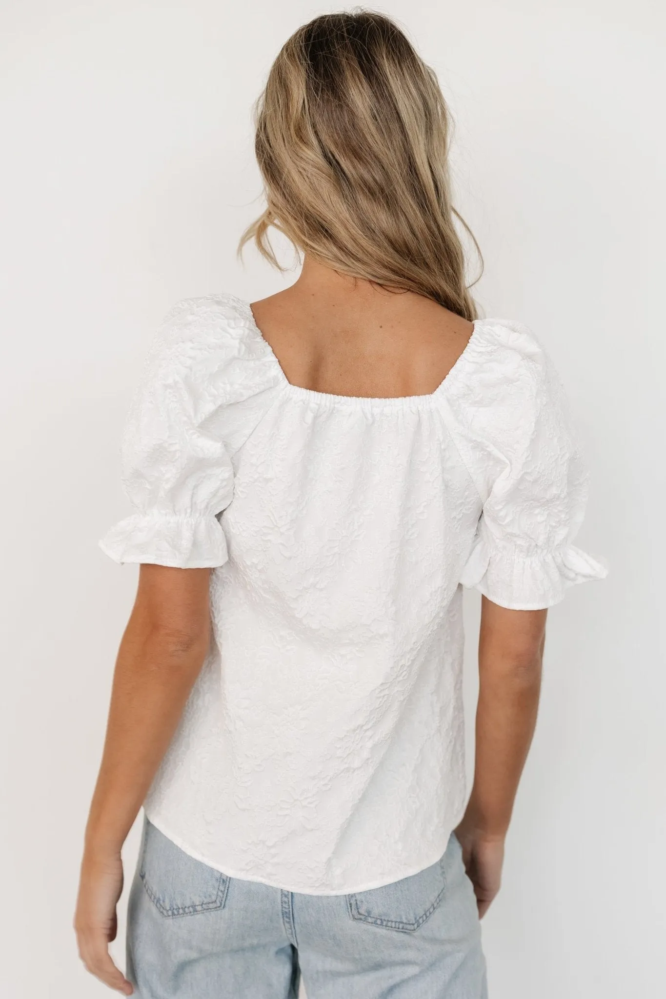 Dalian Embossed Top | Off White sold by Baltic Born product image thumbnail 5
