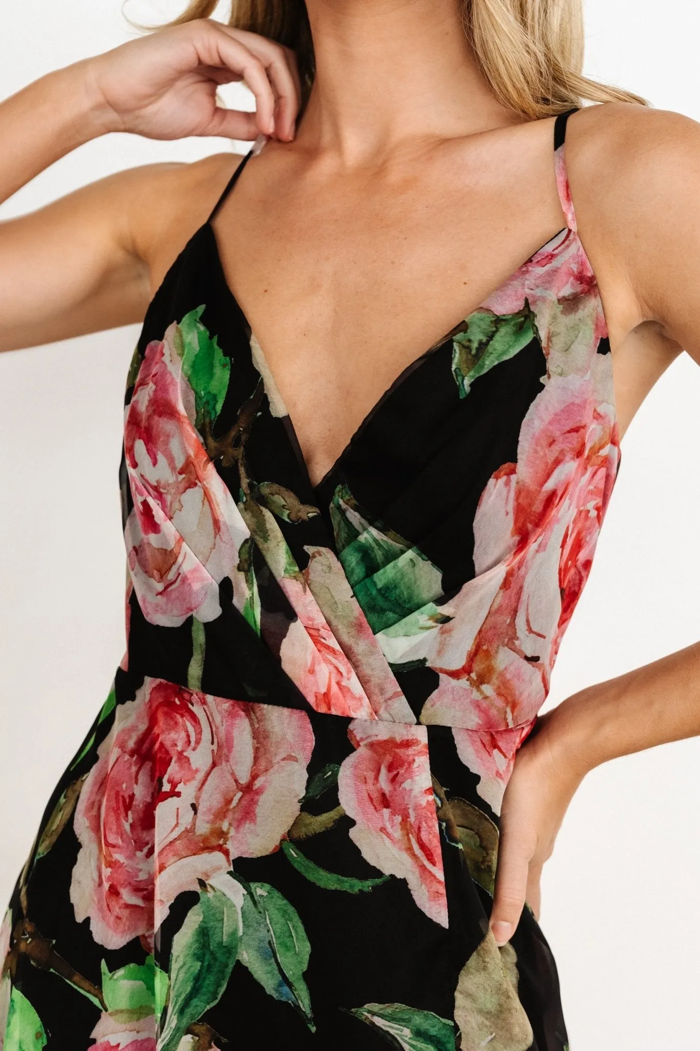 Vivienne Maxi Dress | Black Rose Floral sold by Baltic Born product image thumbnail 2