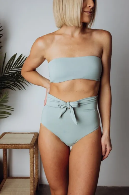 Milos High Waist Bikini Bottom | Sage sold by Baltic Born