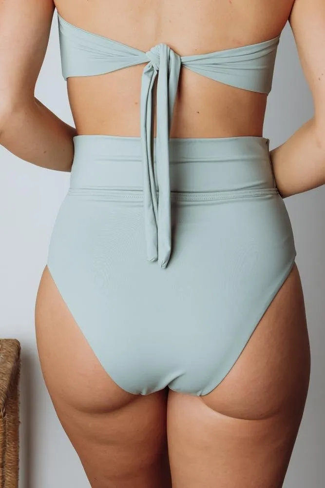 Milos High Waist Bikini Bottom | Sage sold by Baltic Born product image thumbnail 5
