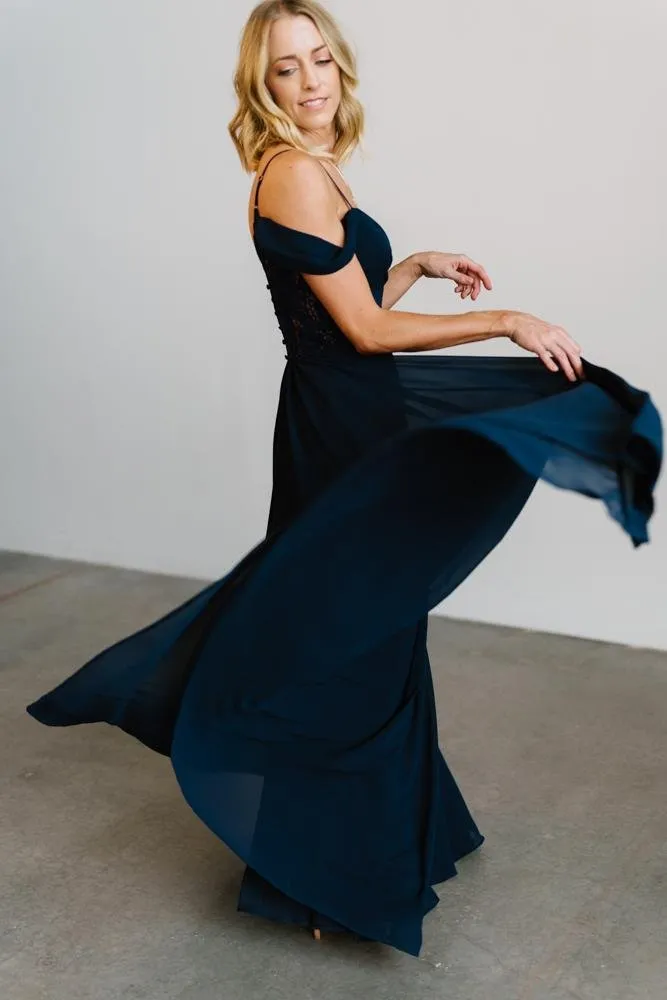 Bianca Lace Maxi Dress | Navy sold by Baltic Born product image thumbnail 5