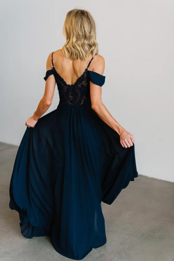 Bianca Lace Maxi Dress | Navy sold by Baltic Born product image thumbnail 3
