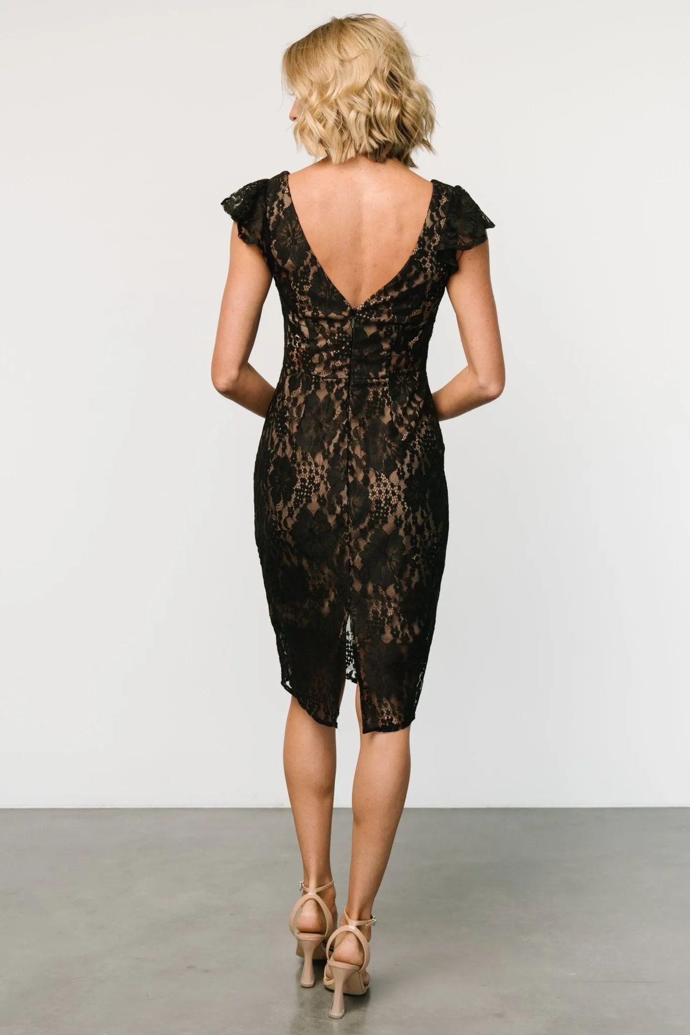 Kimber Lace Dress | Black + Nude sold by Baltic Born product image thumbnail 4