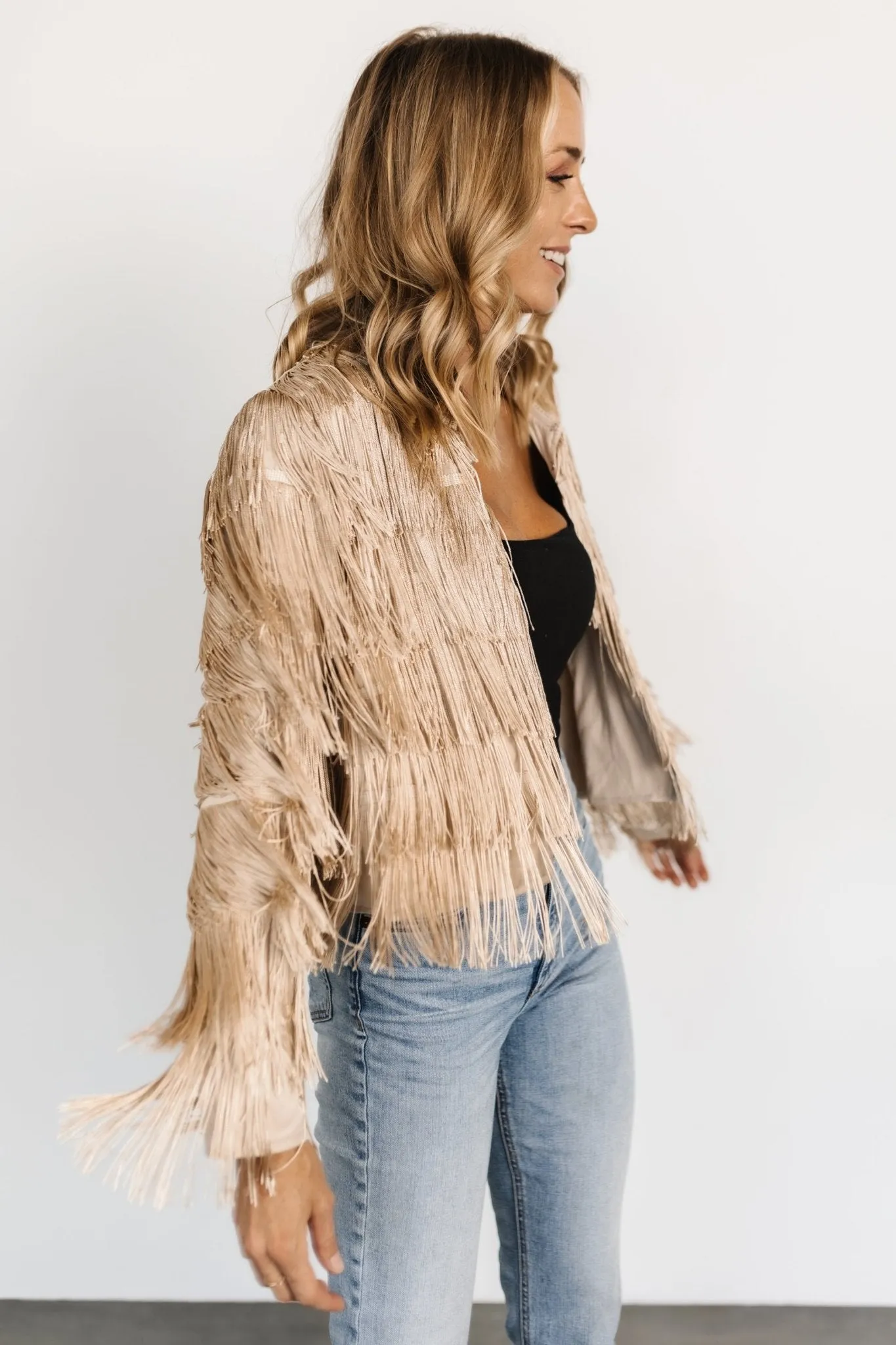 Sheridan Fringe Jacket | Champagne sold by Baltic Born product image thumbnail 5