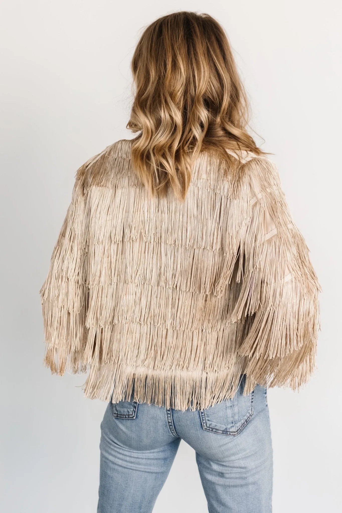 Sheridan Fringe Jacket | Champagne sold by Baltic Born product image thumbnail 4