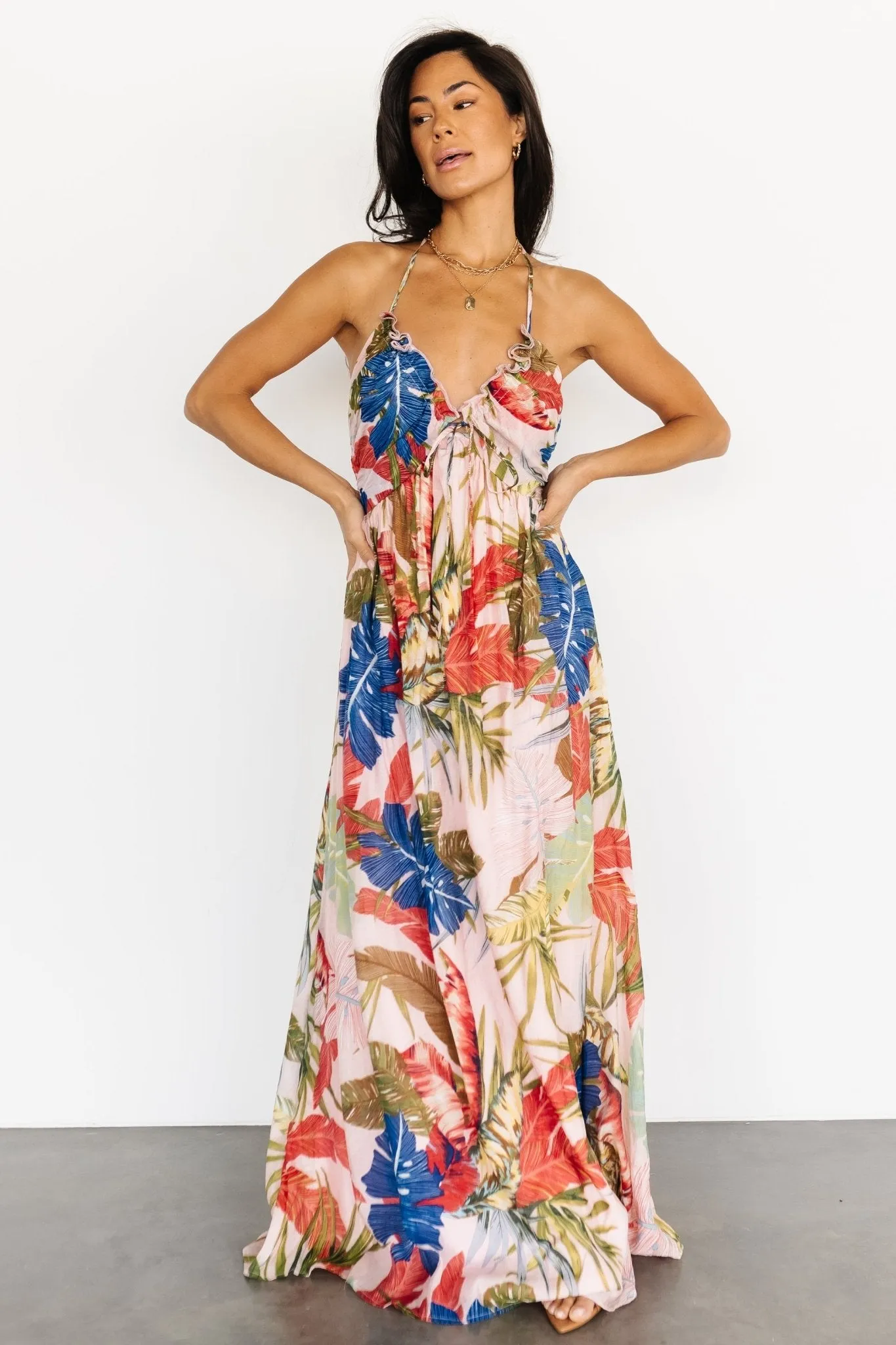 Navagio Back Tie Maxi Dress | Multi sold by Baltic Born product image thumbnail 4