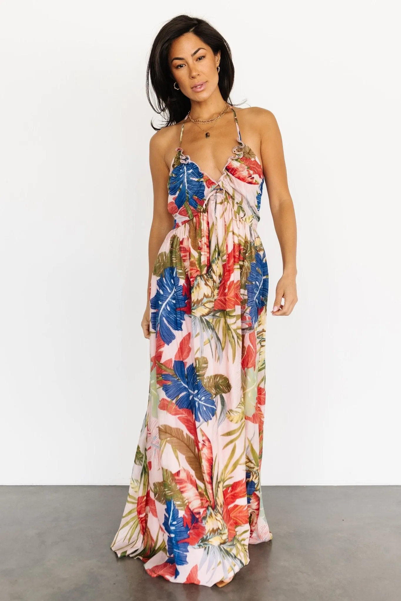 Navagio Back Tie Maxi Dress | Multi sold by Baltic Born