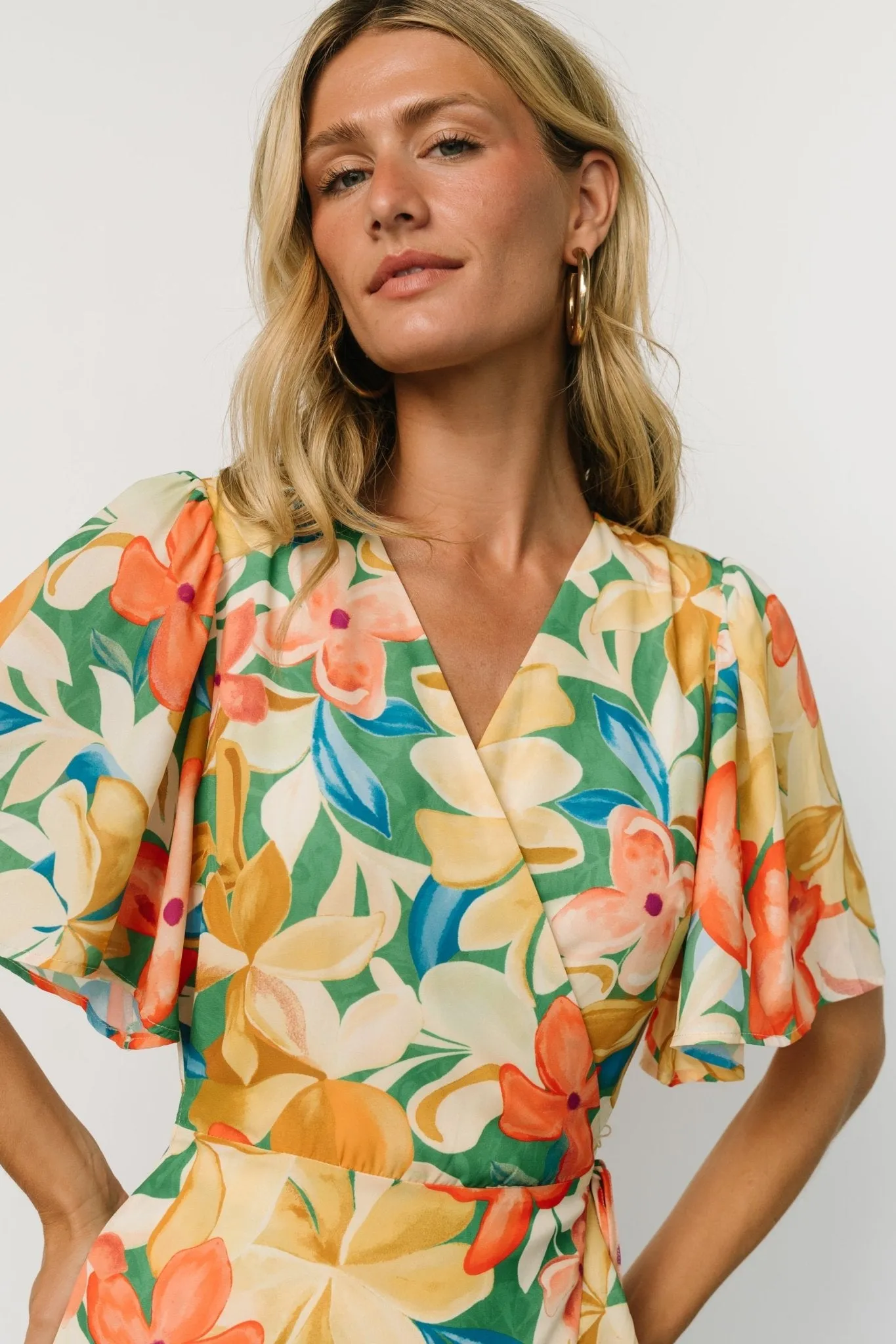 Adrianna Wrap Maxi Dress | Multi Floral sold by Baltic Born product image thumbnail 2