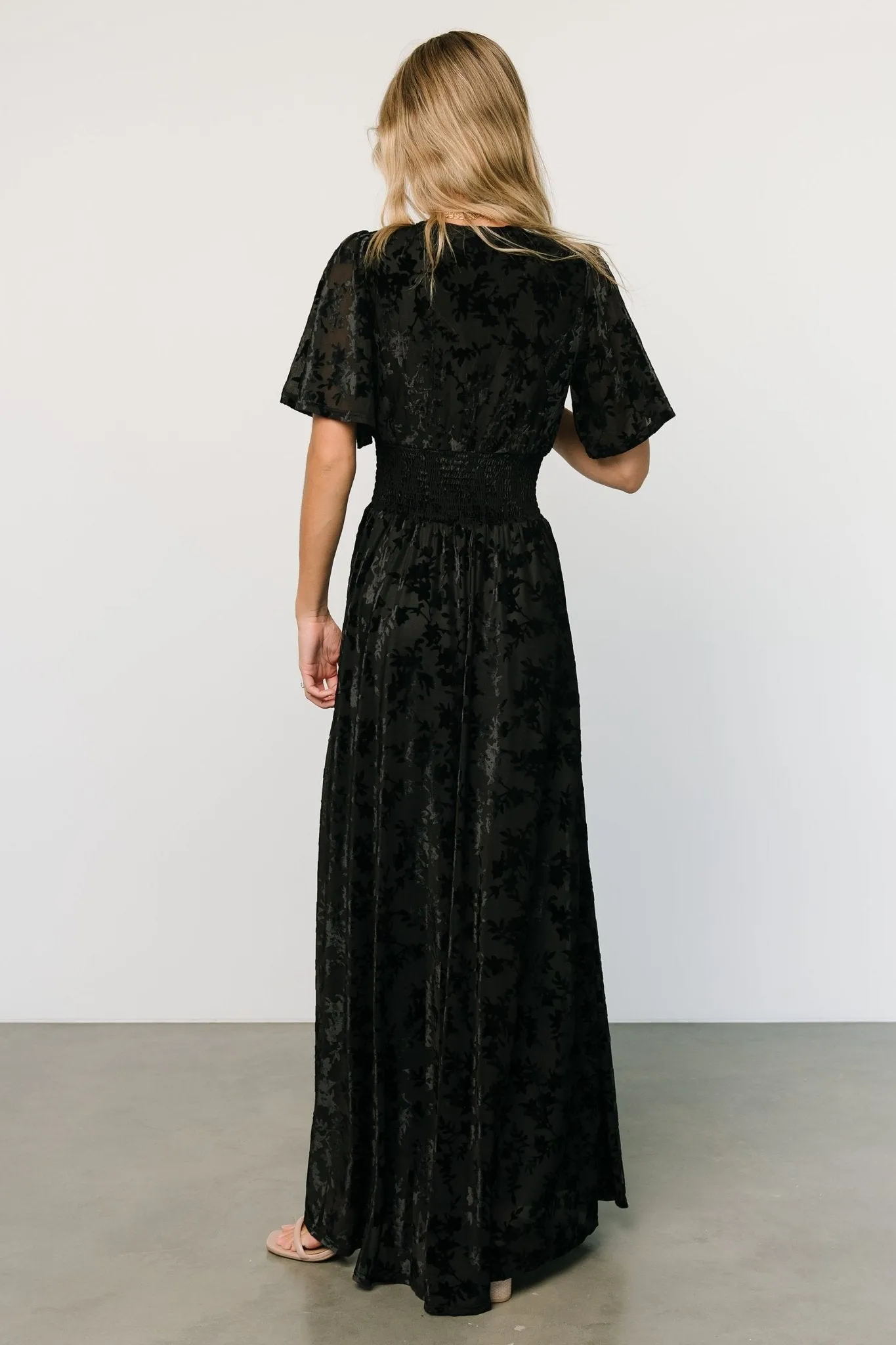 Veronica Velvet Maxi Dress | Black sold by Baltic Born product image thumbnail 5