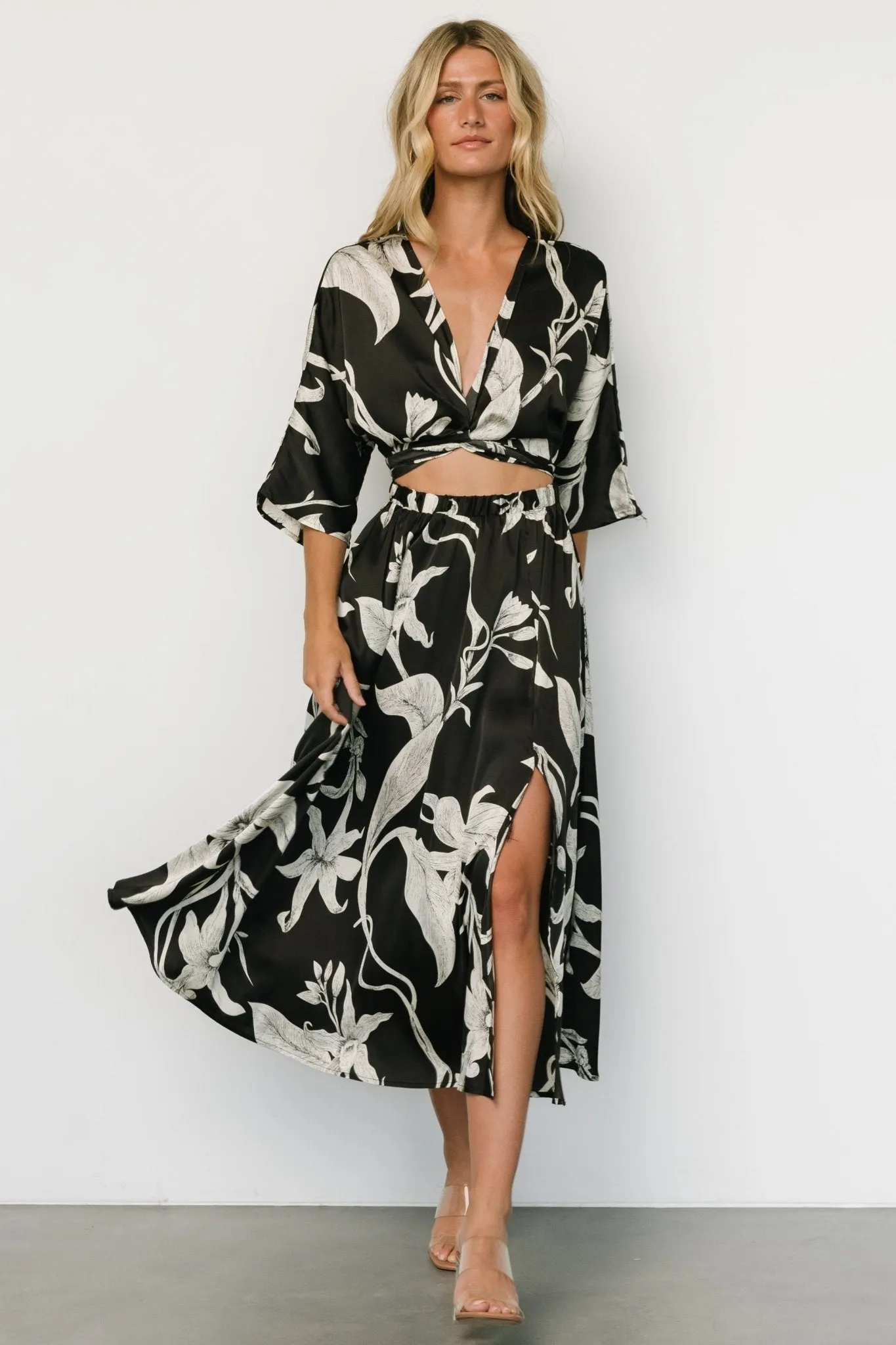 Avryll Front Tie Dress | Black sold by Baltic Born product image thumbnail 4